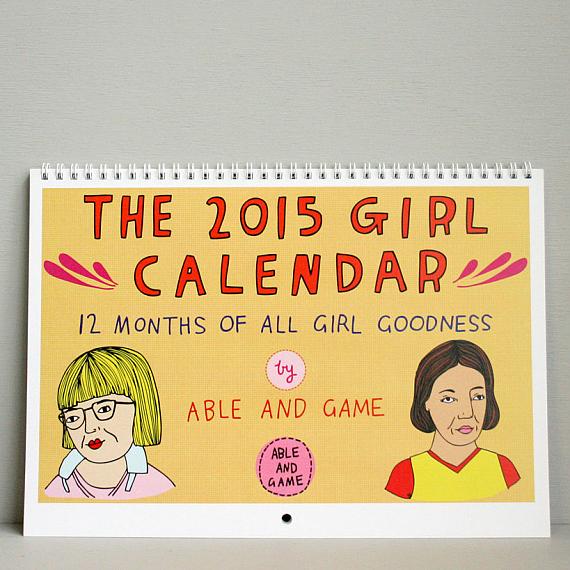 2015 Girl Calendar made in Melbourne by Able and Game