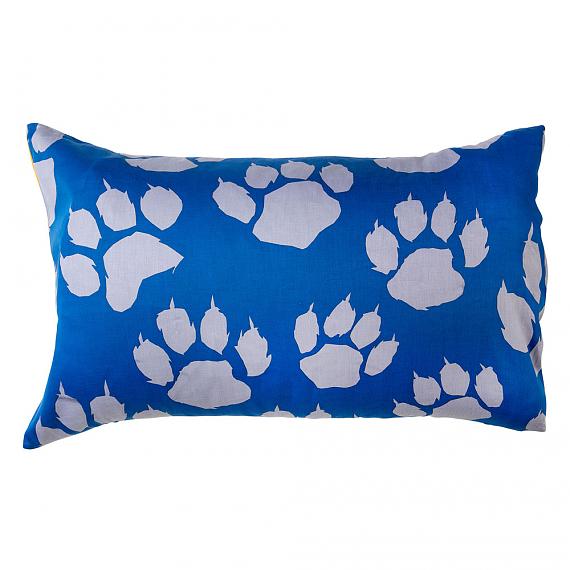 Grey Paw Leopard Print Reversible Pillowcase Front designed in Melbourne by Goosebumps