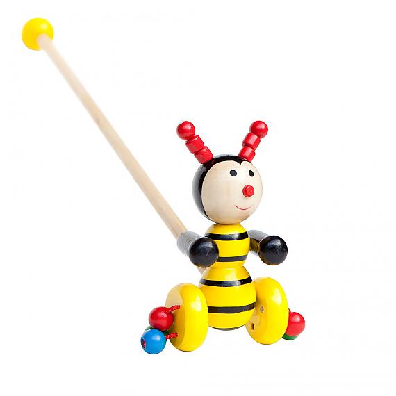 Wooden Bee Push Toy designed in Australia by Fun Factory