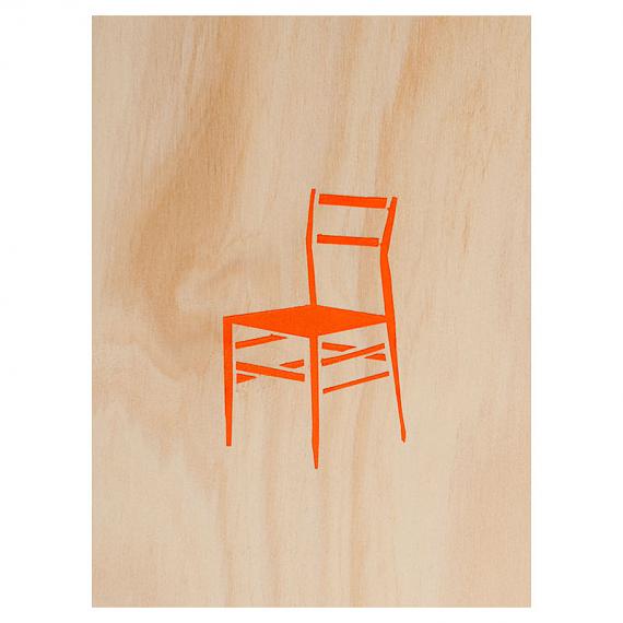 Chair Number 2 Print on Ply Orange by me and amber