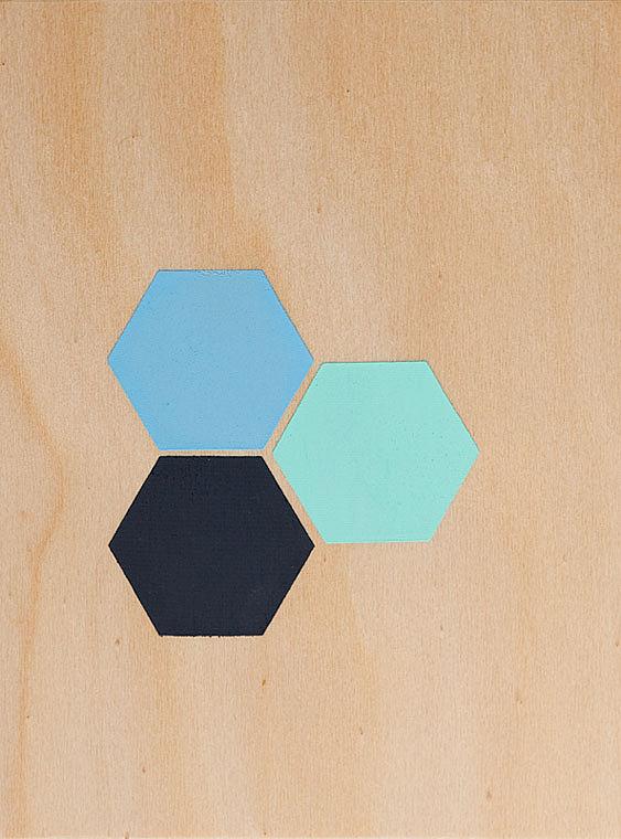 Hexagons Print on Ply Cool by me and amber