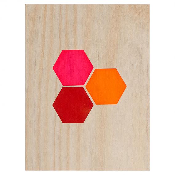 Hexagons Print on Ply Warms by me and amber