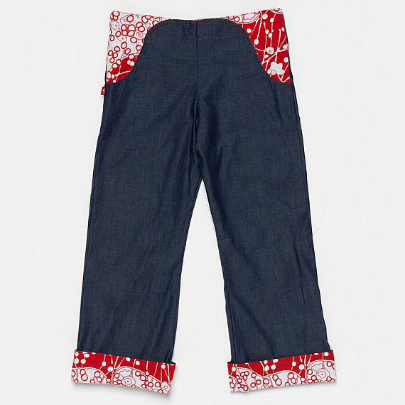 The Jetset Daks - Denim with Red Trim by Knuffle Kid