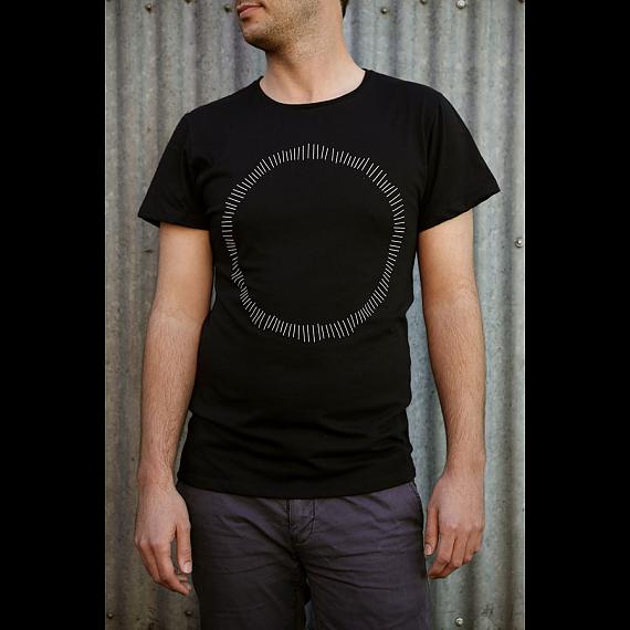 Black Circle Mens T-shirt made in Australia by me and amber