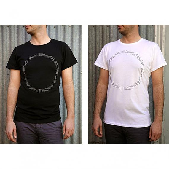 Black Circle and White Circle Mens T-shirts made in Australia by me and amber