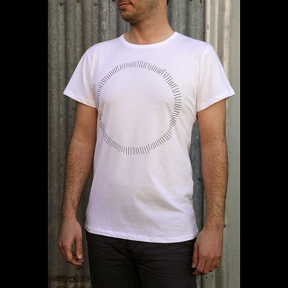 White Circle Mens T-shirt designed and made in Australia by me and amber