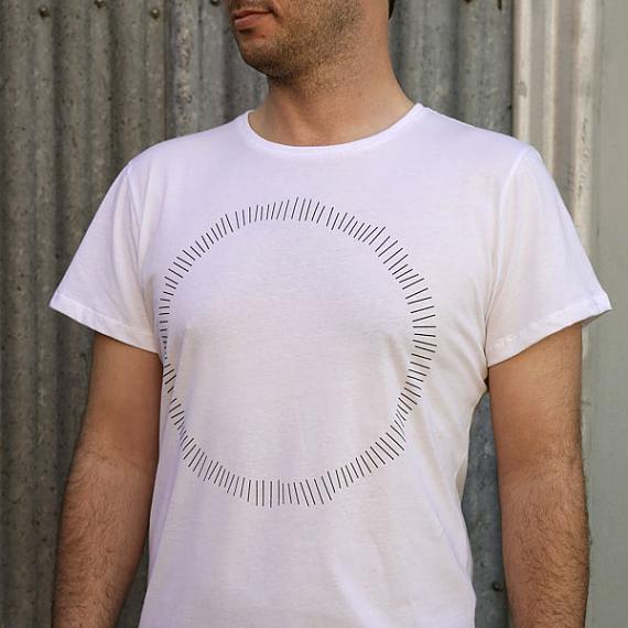 White Circle Mens T-shirt designed and made in Australia by me and amber