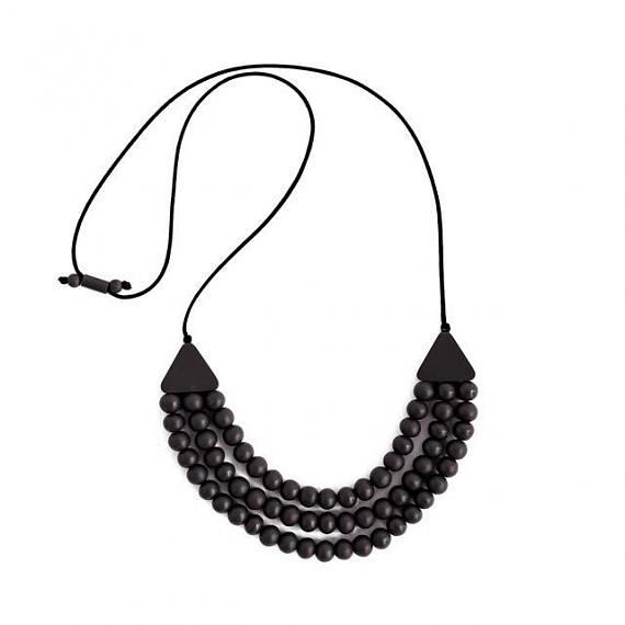 Matilda Necklace - Black Resin designed in Melbourne by mooku