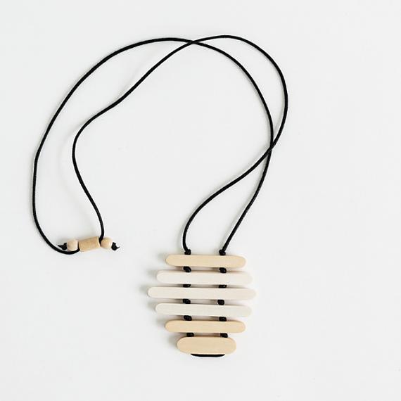 Ripple Pendant - Lightwood | White handmade in Melbourne by mooku