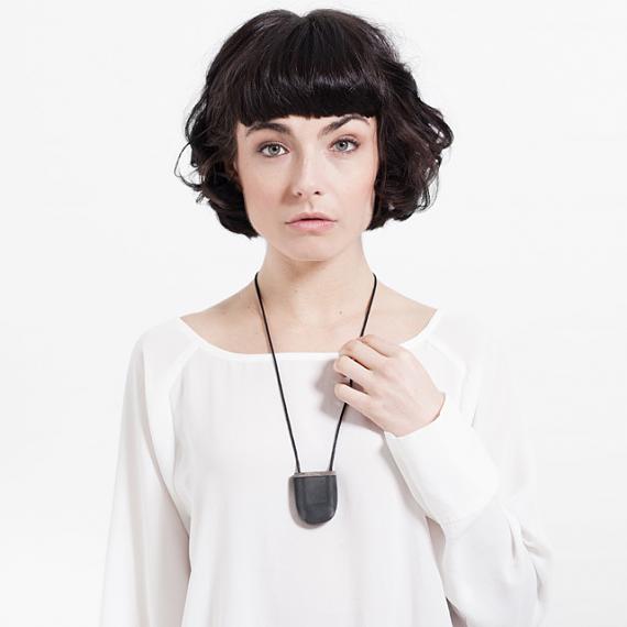 Secrets 'U' Locket Resin and Wood - Black and Transparent - designed in Melbourne by mooku