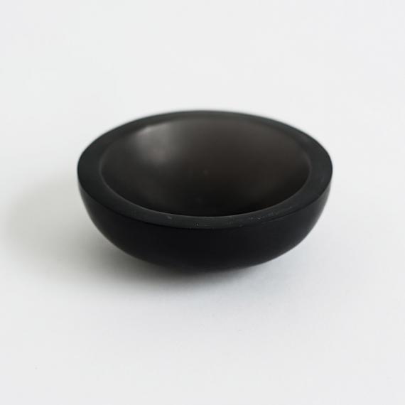Trinket Bowl Black Resin - Medium - handmade in Melbourne by mooku