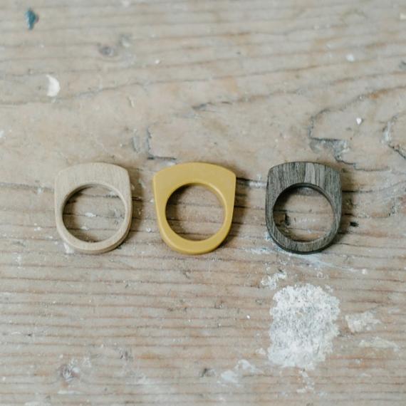 Stacking Resin Rings designed and made in Australia by mooku - earthy tones