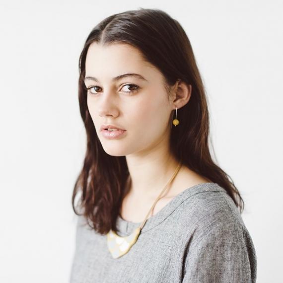 Scale Resin Necklace - Mustard, designed in Melbourne by mooku