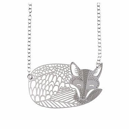 Mrs Fox Stainless Steel Pendant by Polli