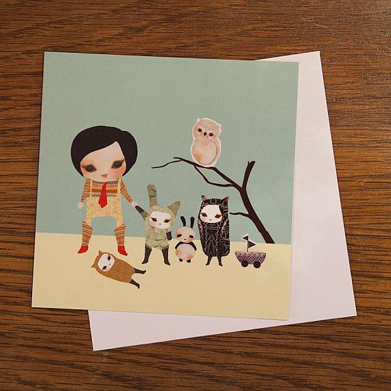 Neville's Friends Greeting Card by Schmooks