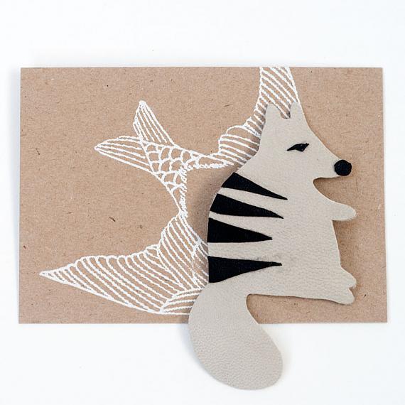 Numbat Leather Brooch by Mingus