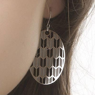 Origami Stainless Steel Earrings (Medium) by Polli