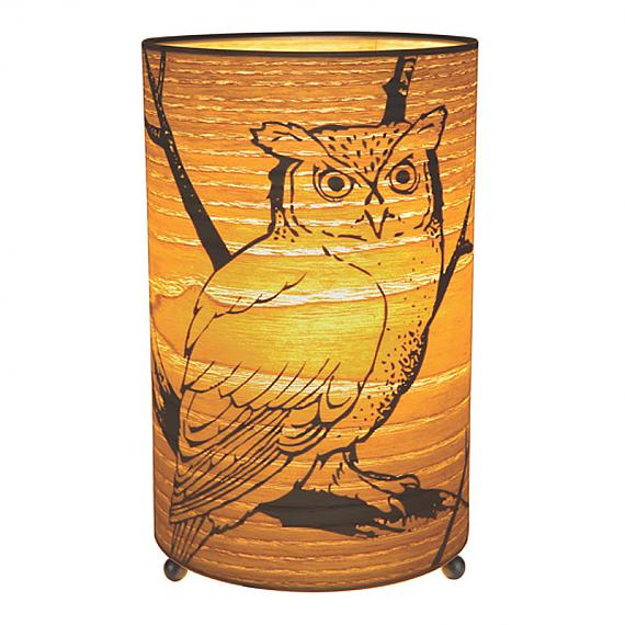 Owl Cylinder Lamp (Small) by Micky & Stevie