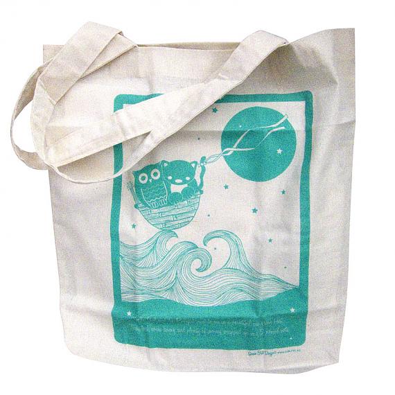 Owl and Pussycat Tote Bag - Turquoise by Bob Boutique