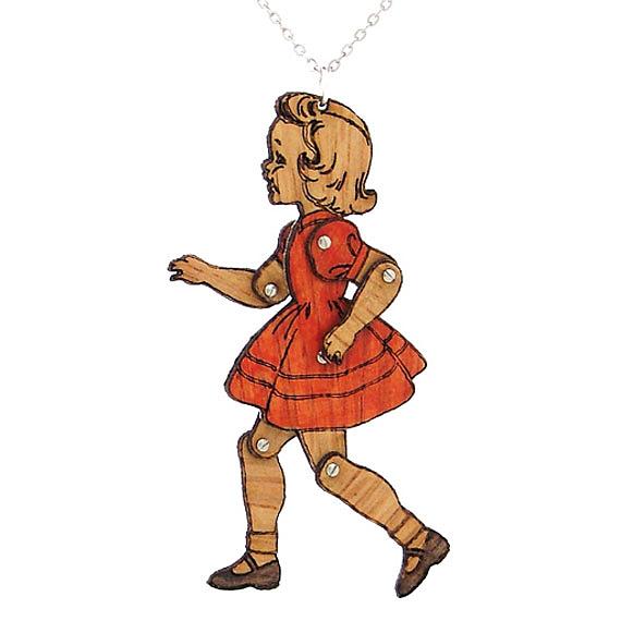 I wish I was a Real Girl Red Dress Pendant designed in Australia by Love Hate