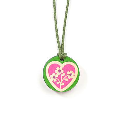 Wooden Heart Childrens Pendant - Watermelon by Sweet Polli