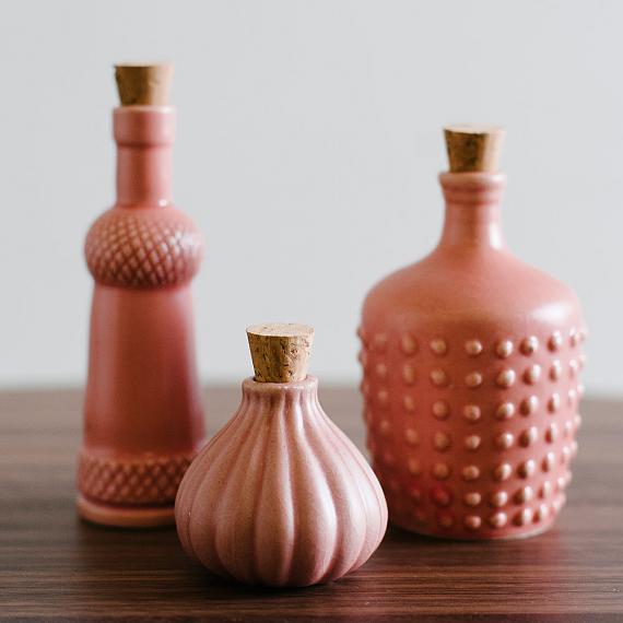 Fairy Floss Pink Ceramic Bottles designed in Australia by Love Hate
