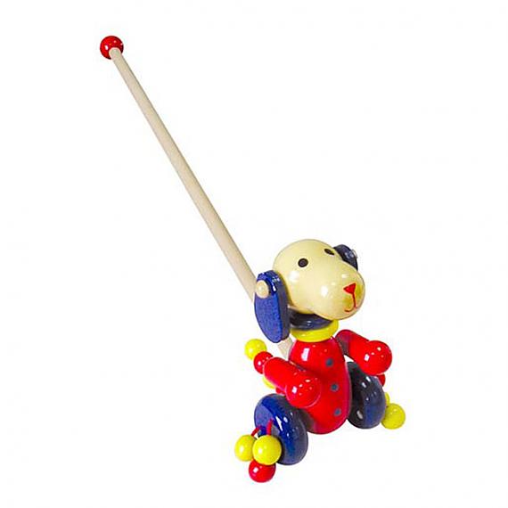Wooden Dog Push Along Toy designed in Australia by Fun Factory