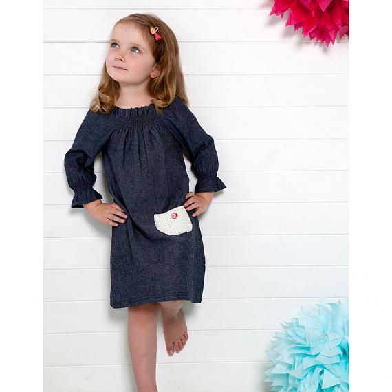 Navy Sabrina Dress designed in Australia by and the little dog laughed