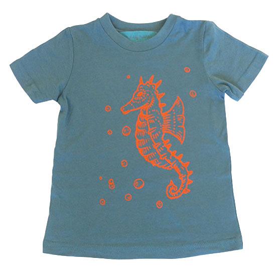 Seahorse Kids T-shirt by Sunday Morning Designs