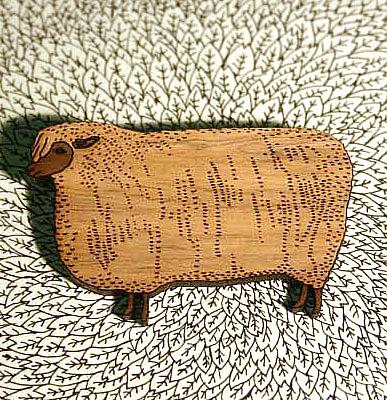 A Sheep Brooch by Bonnie Poplar