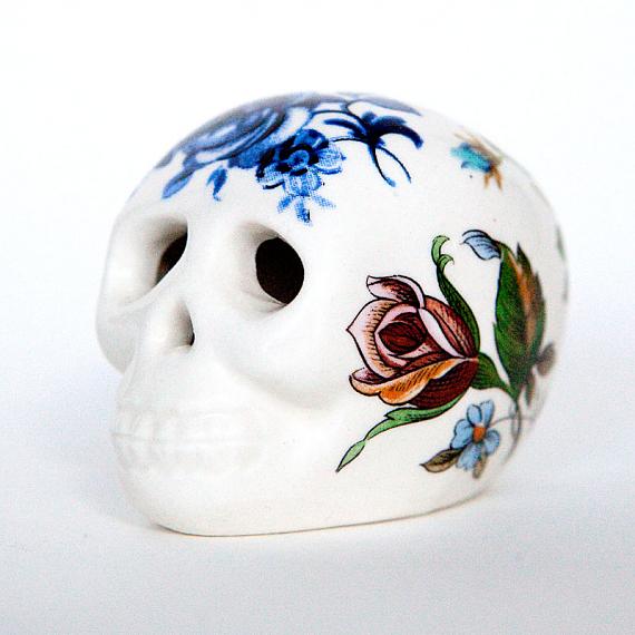 Floral Skull Small by Iggy and Lou Lou