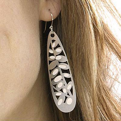 Succulent Stainless Steel Earrings by Polli