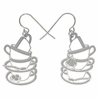 Tea Party Stainless Steel Earrings by Polli