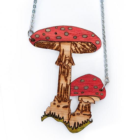 Mushroom Necklace Red by love hate