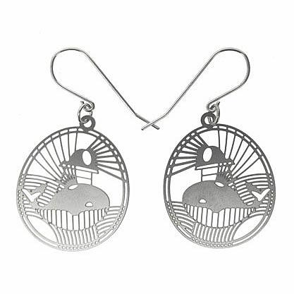 Whale Stainless Steel Earrings by Polli