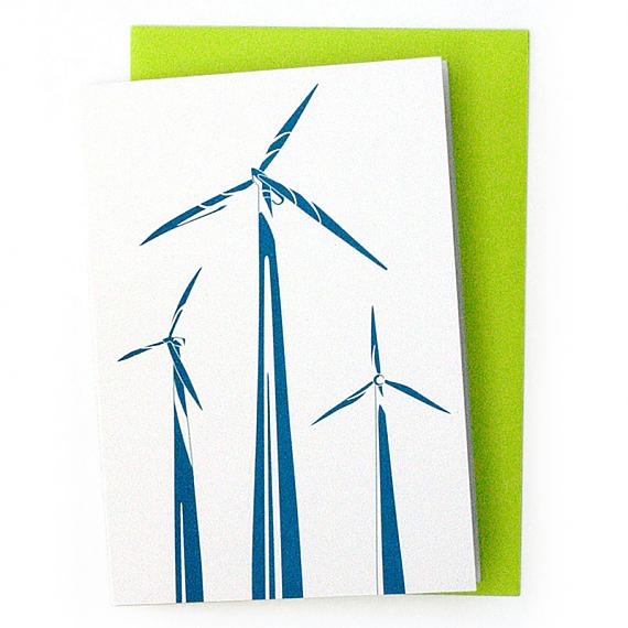 Wind Turbines Greeting Card by Non-Fiction