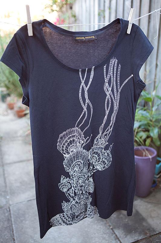 Flower T-shirt - Charcoal by Sunday Morning Designs