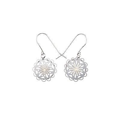 Woven Doily Earrings Ivory (Small) by Polli