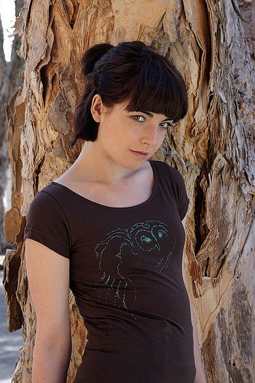 Owl on Chocolate T-shirt by Non-Fiction