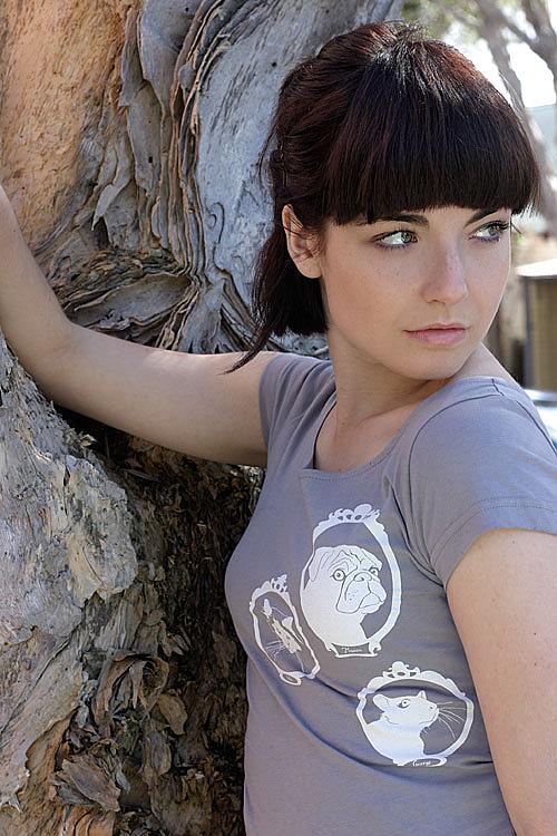 Family Portrait II on Grey T-shirt by Non-Fiction