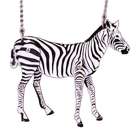 Articulated Zebra Necklace designed in Australia by Love Hate