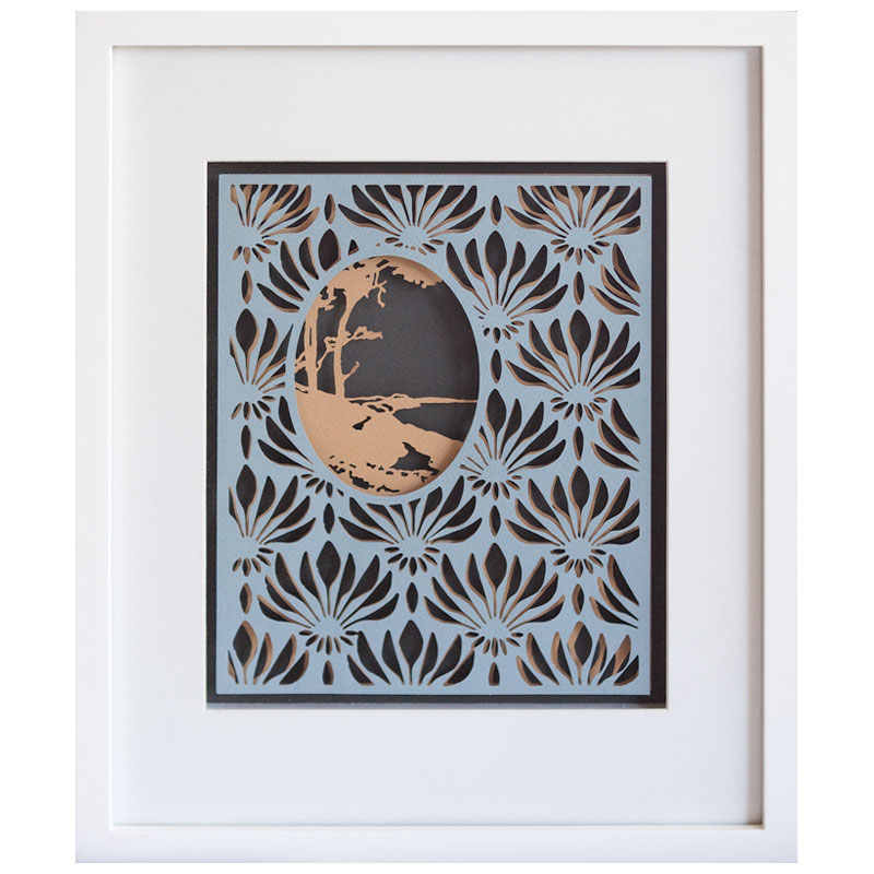 tree limited edition layered paper cut indie art design